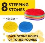 Stepping Stones for kids,8/12 PCS Durable Non-Slip Balance Stones Indoor Outdoor toys for toddlers develope Kids Balance and Coordination Skills - Image 3