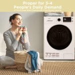 COMFEE’ 24" Washer and Dryer Combo 2.7 cu.ft 26lbs Washing Machine Steam Care, Overnight Dry, No Shaking Front Load Full-Automatic Machine, Dorm White - Image 4