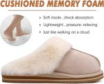 KuaiLu Womens Fluff Dual Memory Foam Slippers Ladies Cozy Arch Support Warm Scuff Slippers Slip on Comfy Winter House Shoes with Non-Slip Indoor Outdoor Hard Sole - Image 4