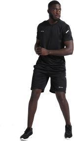 BUYJYA Men's Workout Clothes Athletic Shorts Shirt Set 3 Pack Basketball Football Training Running Gym Christmas gifts - Image 3