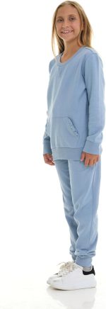 Pink Angel 2-Piece Girls' Fleece Sweatshirt and Jogger Set – Soft Matching Loungewear Outfit for Kids (Sizes 2T-16) - Image 4