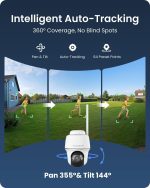 REOLINK First 4K Solar Security Cameras Wireless Outdoor, Argus PT Ultra+Solar Panel, 360° Pan Tilt Auto-Tracking, 8MP Color Night Vision, 2.4/5 GHz Wi-Fi 6, No Subscriptions, Home Hub Compatible - Image 3