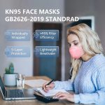 HALIDODO 60 Packs KN95 Face Mask, 5-Ply Comfortable Filter Safety Mask, Protective Face Cover Mask (White) - Image 3