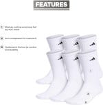 adidas mens Athletic Cushioned Crew Socks With Arch Compression for a Secure Fit (6-pair) - Image 3