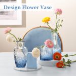 22 Pack Bud Vase in Bulk - BEAHOT Blue Flower Vases for Wedding Decorations, Glass Vase for Table Decorations, Small Vase for Home, Mother's Day, Centerpieces, Party, Office (Blue Gradient) - Image 5