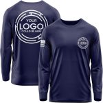 Custom Shirt for Men, Heavy Cotton Long Sleeve, Design Your Own Shirts, Customized T-Shirt Front & Back Black - Image 3