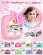 Kids Camera Instant Print, Christmas Birthday Gifts for Girls Age 3-8, 48MP &1080P Children Camera with Photo Paper, Portable Toy Instant Camera for Kids 3 4 5 6 7 8 9 10 Year Old Girls - Image 3