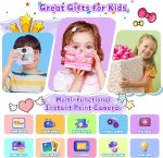 Kids Instant Print Camera, Christmas & Birthday Gift for Girls & Boys, Digital Camera with 32GB Card, 1080P Video, Portable Purple Toy for Ages 3-10 - Image 3
