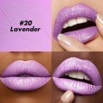 FOCALLURE Ultra Chic Metallic Lipstick,Rich Vitamin E Lip Crayon,Lightweight Shinning Color without Drying or Fading,Long Lasting Lips Makeup,#20 Lavender - Image 4