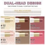6 Colors Cream Contour Stick Makeup Kit, Shades with Highlighter Stick, Blush Stick and Double-End Bronzer Stick for Sculpt the Cheeks, Waterproof,Dewy & Matte Finish for Beginners (6 COLORS SET A) - Image 3