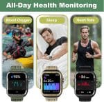 Smart Watch for Men Women (Answer/Make Call), 2025 New 1.8" HD SmartWatch, Fitness Watch with 120+ Sport Modes, IP68 Waterproof, Pedometer, Heart Rate/Sleep Monitor, Activity Tracker for Android iOS - Image 4