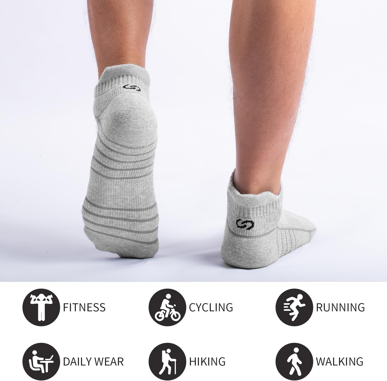 Lapulas Athletic Running Ankle Socks, Low Cut Cushioned Anti-Blister Tab Sports Socks Men Women 6Pairs - Image 7