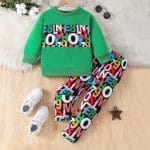 Kid Girl Clothes Letter Graphic Pullover and Leggings Long Sleeve Fall Winter Clothing 2 Piece - Image 3