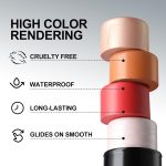 FOCALLURE 3 Pcs Cream Contour Sticks,Shades with Highlighter & Bronzer & Blush,Non-greasy Long-wear Face Contouring Pen,Easy to Sculpt the Face and Create a Lightweight Finishing Makeup,FAIR - Image 4