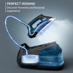 Rowenta Steam Station, Stainless Steel Soleplate, Professional Iron Steamer for Clothes, 1.1L Removable Tank, Fast Heat Up, 1800 Watts, Blue Clothes Iron, DG8624 - Image 3