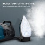 Rowenta Steam Station, Stainless Steel Soleplate, Professional Iron Steamer for Clothes, 1.1L Removable Tank, Fast Heat Up, 1800 Watts, Blue Clothes Iron, DG8624 - Image 4