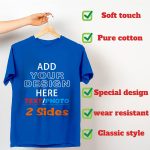 Custom T Shirts for Men Women, Design Your Own Shirt, Add Text Image Logo Personalized Cotton Tee Printed Photo Front Back - Image 5