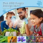 Microscope for Kids, Digital Microscope, 2Inch IPS Screen Kids Miniscope with 8Led Lights, Portable Mini Scope Kids Educational Science Toys, Birthday Chrismas for Age 3-12 Years[Blue] - Image 5