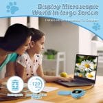 Microscope for Kids, Digital Microscope, 2Inch IPS Screen Kids Miniscope with 8Led Lights, Portable Mini Scope Kids Educational Science Toys, Birthday Chrismas for Age 3-12 Years[Blue] - Image 6