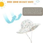Baby Girl Sun Hat Infant Summer Beach Hats with UPF 50+ Toddler with Wide Brim Strap Outdoor Bucket Hat - Image 4