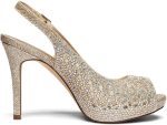 DREAM PAIRS Women's High Heels Platform Dress Rhinestones Peep Toe Pumps Shoes - Image 3