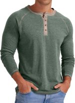 Sailwind Mens Henley Long/Short Sleeve T-Shirt Cotton Casual Shirt - Image 3