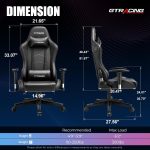 GTRACING Gaming Chair with Speakers Bluetooth Music Video Game Chair Audio Ergonomic Design Heavy Duty Office Computer Desk Chair (Black) - Image 3