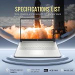 Hp Ultrabook 14 Laptop with Free Microsoft 365 • 16GB RAM • Intel 4-Core CPU • 1.1TB Storage (64GB OnBoard w/ 64GB External + 1TB OneDrive) • Windows 11 w/o Earphones • White - Image 3