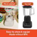 bella 10 Speed Countertop Blender, Juicer & Smoothie Maker, Fits-anywhere™ Kitchenware, Slim Flip & Store Design, Dishwasher Safe 48oz Capacity Pitcher & Lid, Stainless Steel Blade, 450 Watt, Oatmilk - Image 4