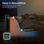 LEVOIT Tower Fan for Bedroom, Standing Fan with 28dB Quiet for Sleep, Remoter, 12H Timer, 25ft/s Velocity, 5 Speeds, 4 Modes, 90° Oscillation for Home, Office, Indoor, Bladeless 36 inch, White - Image 4