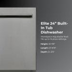 Kenmore Elite 24" Built-in Stainless Steel Tub Dishwasher TurboDry, QuietWash, SmartWash & TurboFlex Third Rack-15 Place Settings-42 DBA, Energy Star Certified, Fingerprint Resistant - Image 3