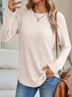 AUTOMET Womens Long Sleeve Shirts Fall Fashion Tops 2025 Crewneck Dressy Sweaters Tunic Winter Clothes Casual Outfits - Image 3