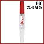 Maybelline Super Stay 24, 2-Step Liquid Lipstick Makeup, Long Lasting Highly Pigmented Color with Moisturizing Balm, Keep It Red, Red, 1 Count - Image 3