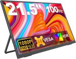 21.5" Portable Monitor, 1080P FHD 100HZ Large Portable Gaming Monitor w/Kickstand & VESA, IPS USB-C HDMI External Screen for Laptops, MacBook, Phones, Mini PC - Image 2