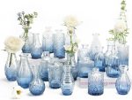 22 Pack Bud Vase in Bulk - BEAHOT Blue Flower Vases for Wedding Decorations, Glass Vase for Table Decorations, Small Vase for Home, Mother's Day, Centerpieces, Party, Office (Blue Gradient) - Image 2