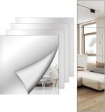 4 Pack Wall Mirror Full Length, 12 x 12 Inch Acrylic Mirror Tiles, Shatterproof Flexible Plastic Mirror Sheets for Bedroom Home Gym Door - Image 2