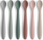 6-Piece Silicone Baby Feeding Spoons, First Stage Infant Spoons, Soft-Tip Easy on Gums I Baby Training Spoon | Infant Utensils Feeding Supplies, Dishwasher & Boil-proof - Image 2