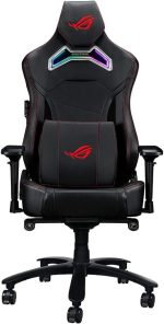 ASUS ROG Chariot RGB Gaming Chair (Memory Foam Lumbar Support, 4D Adjustable Armrest, Reclining Backrest, Breathable Leatherette Material, Durable PU Casters, Integrated Aura RGB Lighting) - Image 2