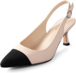 Ankis Women's Slingback Kitten Heels Closed Pointed Toe Pumps Dress Shoes Party Wedding Casual 2.5inch - Image 2
