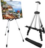 Art Easel Stand for Painting and Sign - RRFTOK Aluminum 66 Inch Metal Tripod Adjustable Portable Easels for Display - Canvas Stand for Table Top Floor Drawing for Artists Adult Holder or Teen - Image 2