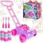 ArtCreativity Bubble Lawn Mower for Toddlers 1-3, Kids Bubble Machine for 1-Year-Old Girl Gifts, Summer Outdoor Push Gardening Toys for Kids Age 1 2 3+ Halloween Birthday Gifts for Preschool Girls - Image 2