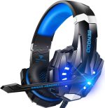BENGOO G9000 Stereo Gaming Headset for PS4 PC Xbox One PS5 Controller, Noise Cancelling Over Ear Headphones with Mic, LED Light, 7.1 Surround Sound, Soft Memory Earmuffs for Nintendo Xbox Series X|S - Image 2
