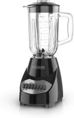 BLACK+DECKER Countertop Blender with 6-Cup Glass Jar, 10-Speed Settings, Black, BL2010BG - Image 2