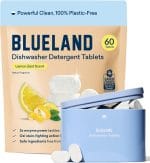 BLUELAND 100% Plastic-Free Dishwasher Detergent Tablets, Starter Set, 60 Count with tin, Lemon Zest, Eco-Friendly Dishwashing Pods, Natural, USDA Certified biobased - Image 2