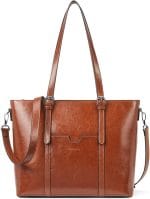 BOSTANTEN Womens Leather Laptop Tote Office Shoulder Handbag Vintage Briefcase 15.6 inch Computer Work Purse - Image 2