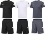 BUYJYA Men's Workout Clothes Athletic Shorts Shirt Set 3 Pack Basketball Football Training Running Gym Christmas gifts - Image 2