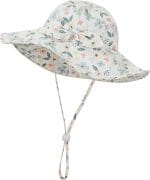 Baby Girl Sun Hat Infant Summer Beach Hats with UPF 50+ Toddler with Wide Brim Strap Outdoor Bucket Hat - Image 2