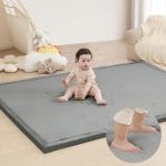 Baby Play Mat for Floor,1.3" Thick Memory Foam Tummy Time Mats,79"×118" Extra Large Non Slip Crawling Mat for Toddlers,Infants,Kids,Yoga Mat,Tatami Style for Living Room(Dark Gray) - Image 2