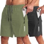 CANGHPGIN 2 Pack Mens Workout Athletic Shorts 7 inch Inseam Quick Dry Hiking Shorts Men Lightweight Sports Gym Shorts Running - Image 2
