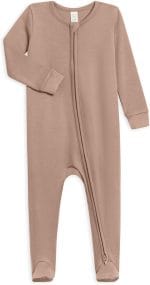 Colored Organics Baby Zip-Up Footed Sleeper with 2-Way Zipper - Newborn Organic Cotton Pajamas - Image 2